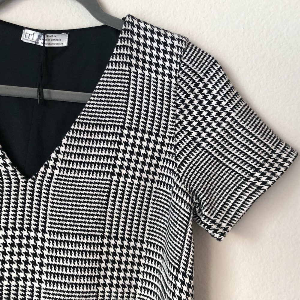 CLOSEOUT \Zara TRF\• Houndstooth Tunic Top - Picture 2 of 16